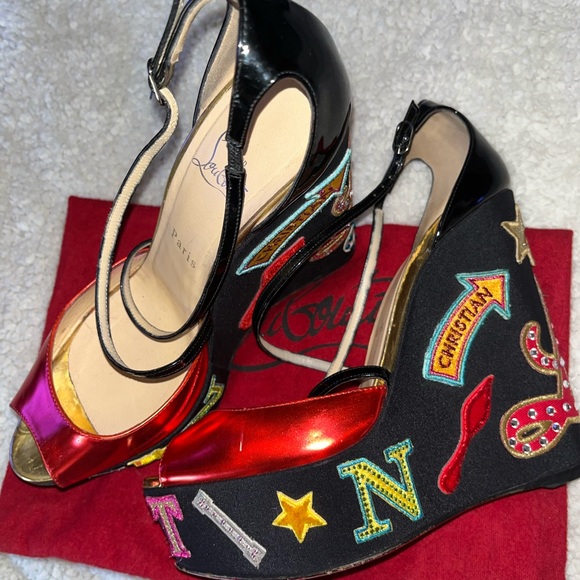 Authentic Christian Louboutin 39 Wedge - Picture 4 of 8
